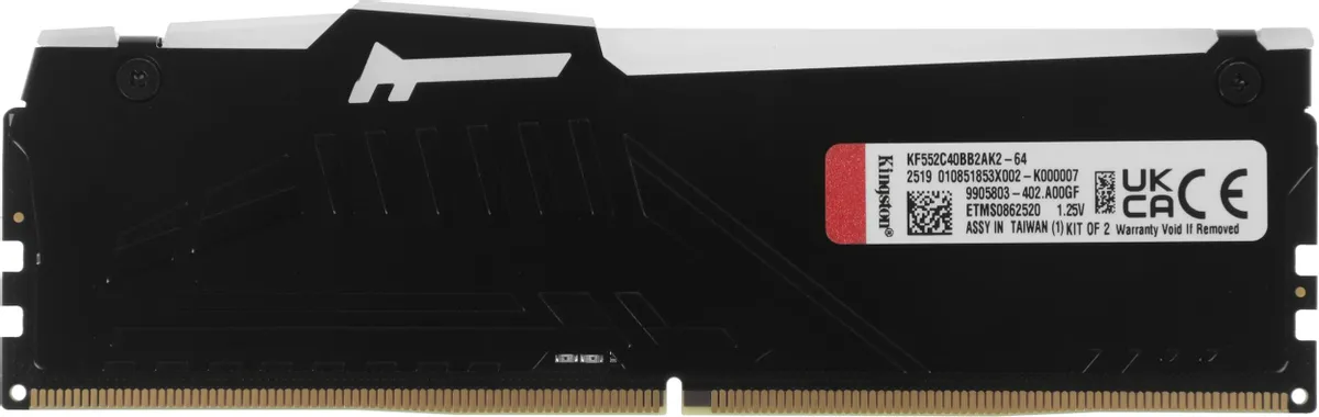 Оперативная память Kingston FURY Beast Black RGB EXPO 64GB 5200MHz DDR5 CL40, KF552C40BB2AK2-64, RTL