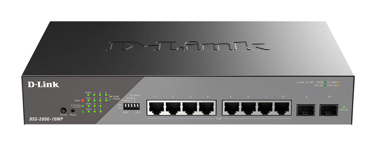 Коммутатор D-LINK DSS-200G-10MP
