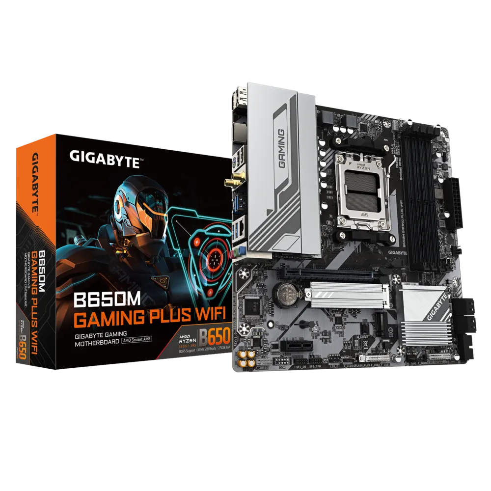 Материнская плата Gigabyte AM5 AMD B650 B650M GAMING PLUS WIFI