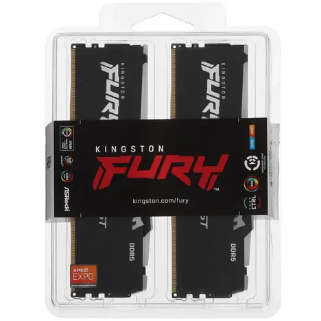 Оперативная память Kingston FURY Beast RGB EXPO 32GB 6000MT/s DDR5 CL30, KF560C30BBEAK2-32, RTL