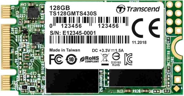 

Внутренний SSD TRANSCEND M.2 SSD 128GB