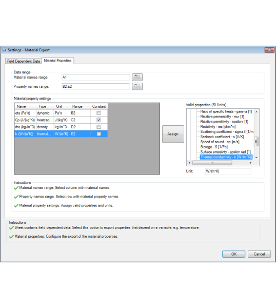 Модуль «LiveLink™ for Excel®» для программы COMSOL Multiphysics®