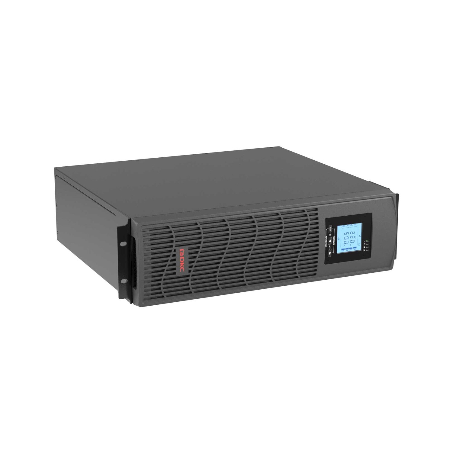 Линейно-интерактивный ИБП ДКС серии Info Rackmount Pro, 2000 ВА/1600 Вт,1/1, EPO, USB, RJ45, 6xIEC C13, Rack 3U, SNMP/AS400 slot, 3x9Aч