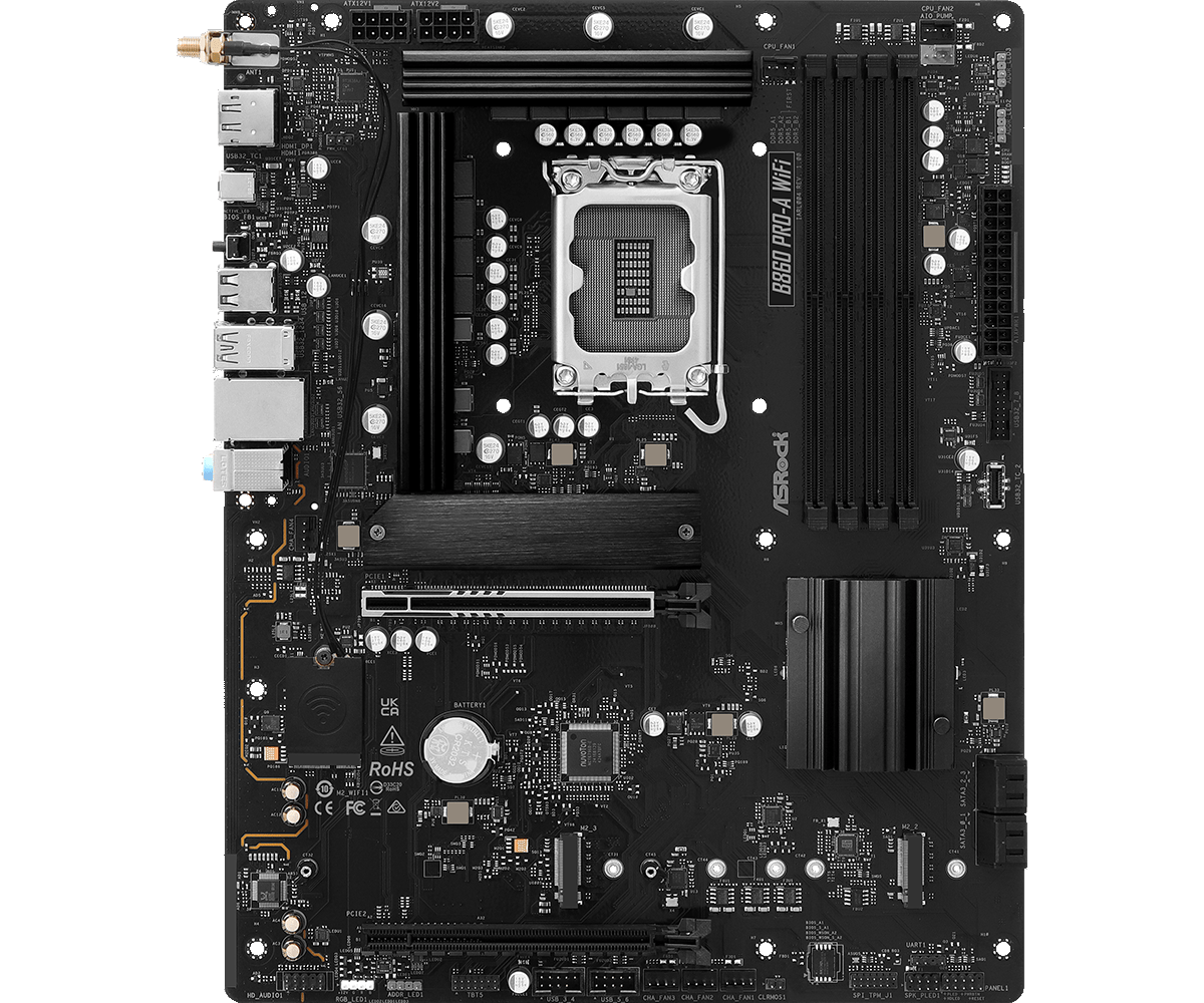 Материнская плата ASRock LGA 1851 Intel B860 B860 Pro-A WiFi