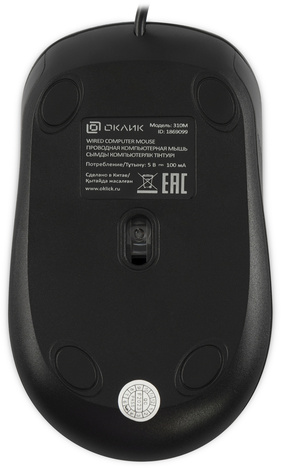 Мышь Oklick Мышь 310M 1869099, цвет черный