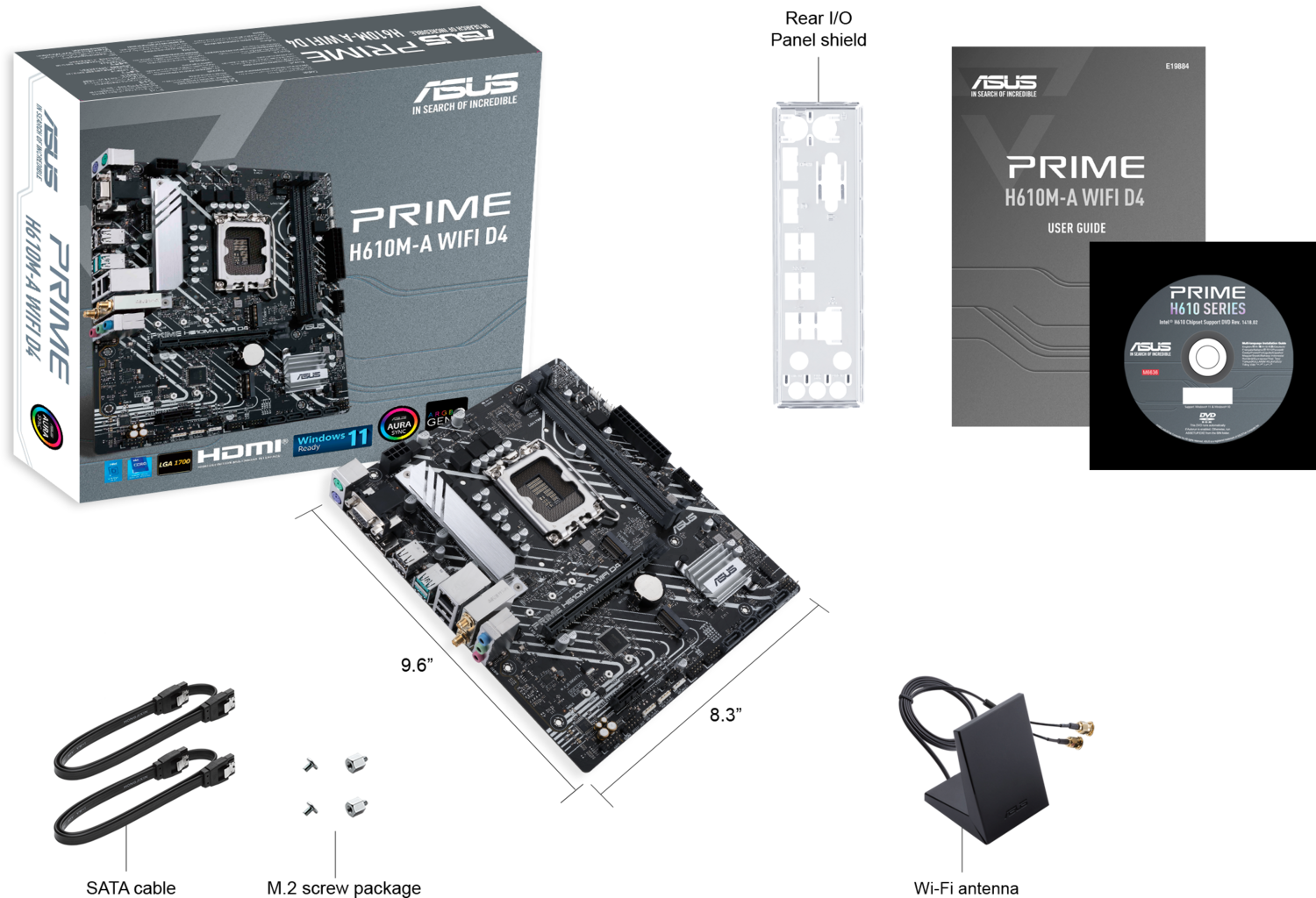 Материнская плата ASUS Intel H610 PRIME H610M-A WIFI D4