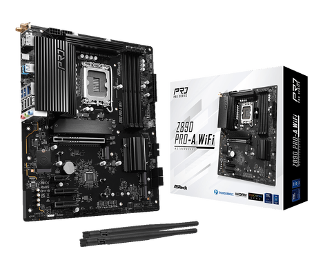 Материнская плата ASRock LGA 1851 Intel Z890 Z890 PRO-A WIFI