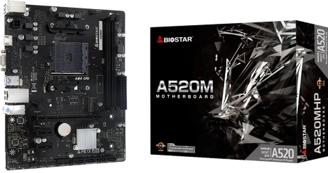 Материнская плата Biostar AM4 AMD A520 A520MHP