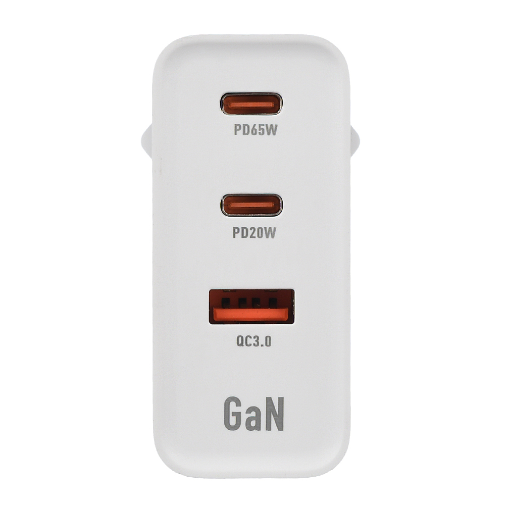 Зарядное устройство GoPower 1USB+2Type-C 65W QC3.0 GaN