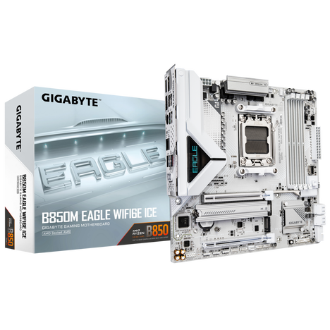 Материнская плата Gigabyte AM5 AMD B850 B850M EAGLE WIFI6E ICE