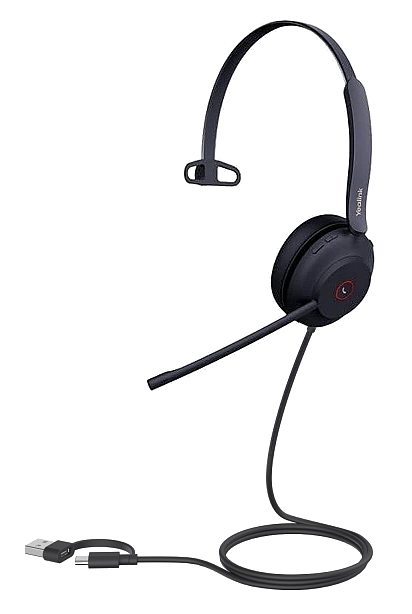 Гарнитура с 1 наушником Yealink UH37 Mono UC, цвет черный