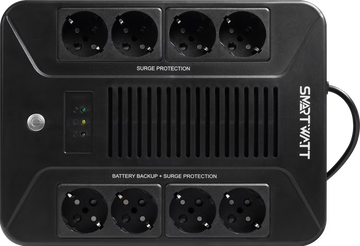 Источник бесперебойного питания Smartwatt Safe pro 360Вт 600ВА черный