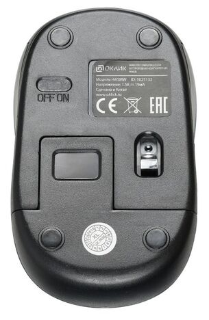 Мышь Oklick Мышь 665MW 1025132, цвет черный