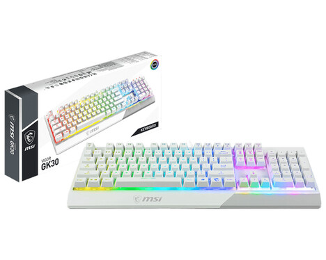 Клавиатура MSI Vigor GK30 S11-04RU304-CLA, цвет белый