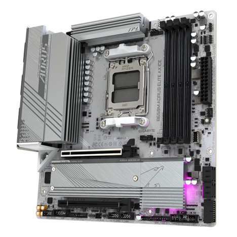 Материнская плата Gigabyte AM5 AMD B650 B650M A ELITE AX ICE