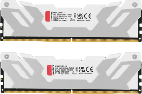 Оперативная память Kingston FURY Renegade Silver/White XMP 64GB 6400MT/s DDR5 CL32, KF564C32RWK2-64, RTL