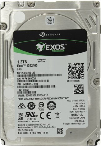 Жесткий диск  SEAGATE Exos 2.5  1200Gb 10K SAS 12Gb/s