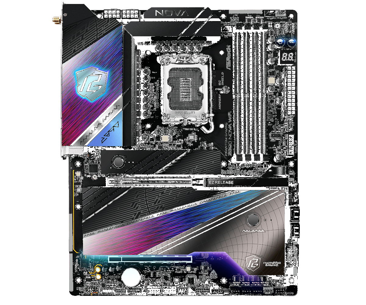 Материнская плата ASRock LGA 1851 Intel Z890 Z890 Nova WiFi