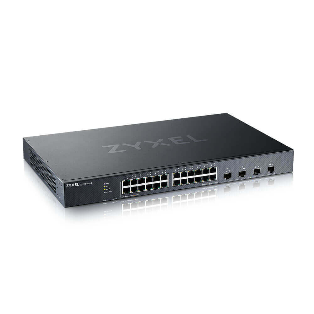 Коммутатор/ XGS1935-28, 28 Port Smart Managed Switch, 24x Gigabit Copper and 4x 10G SFP+, hybrid mode, standalone or NebulaFlex Cloud