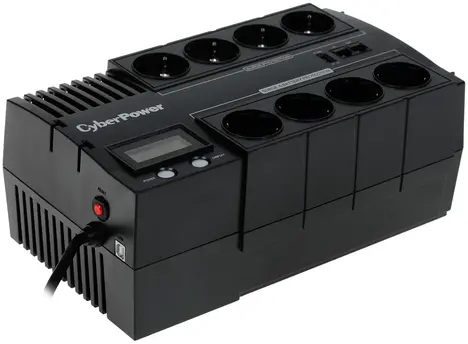 Источник бесперебойного питания/ UPS Line-Interactive CyberPower BR1000ELCD 1000VA/600W USB/RJ11/45/charger A/С (4+4 EURO)