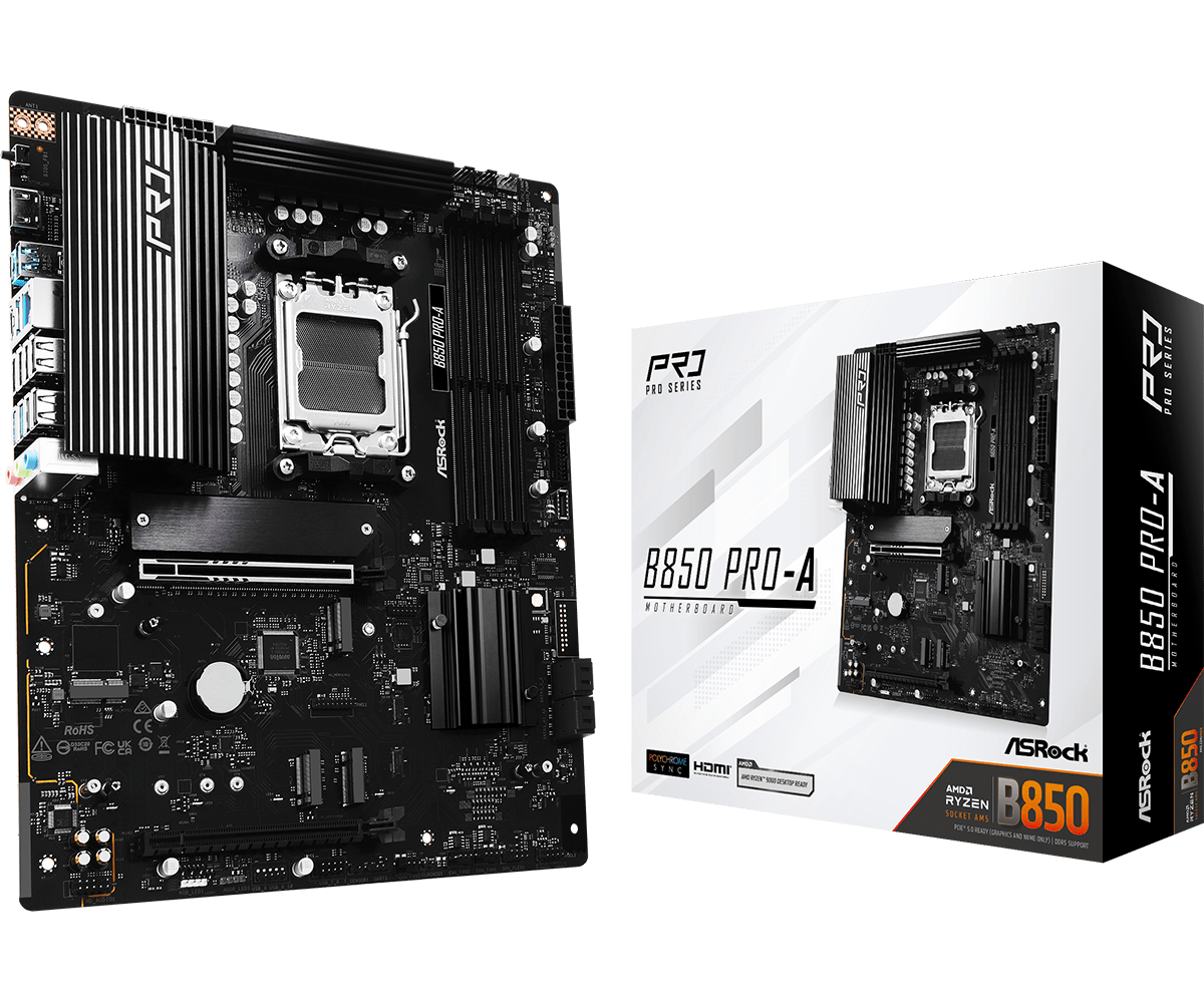 Материнская плата ASRock AM5 AMD B850 B850 PRO-A