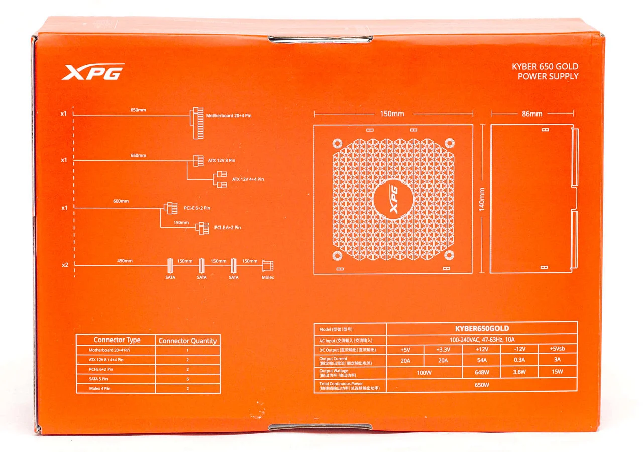 Блок питания XPG KYBER 650W