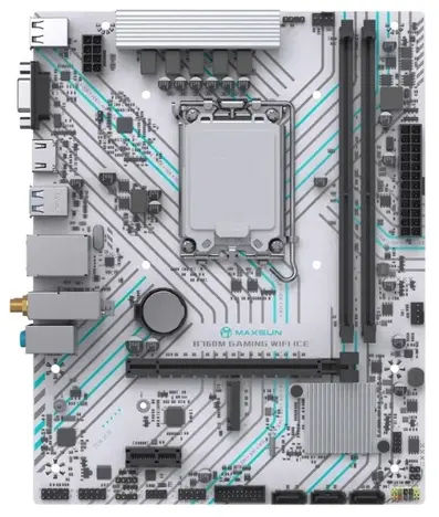 Материнская плата Maxsun LGA 1700 Intel B760 B760M GAMING WIFI ICE