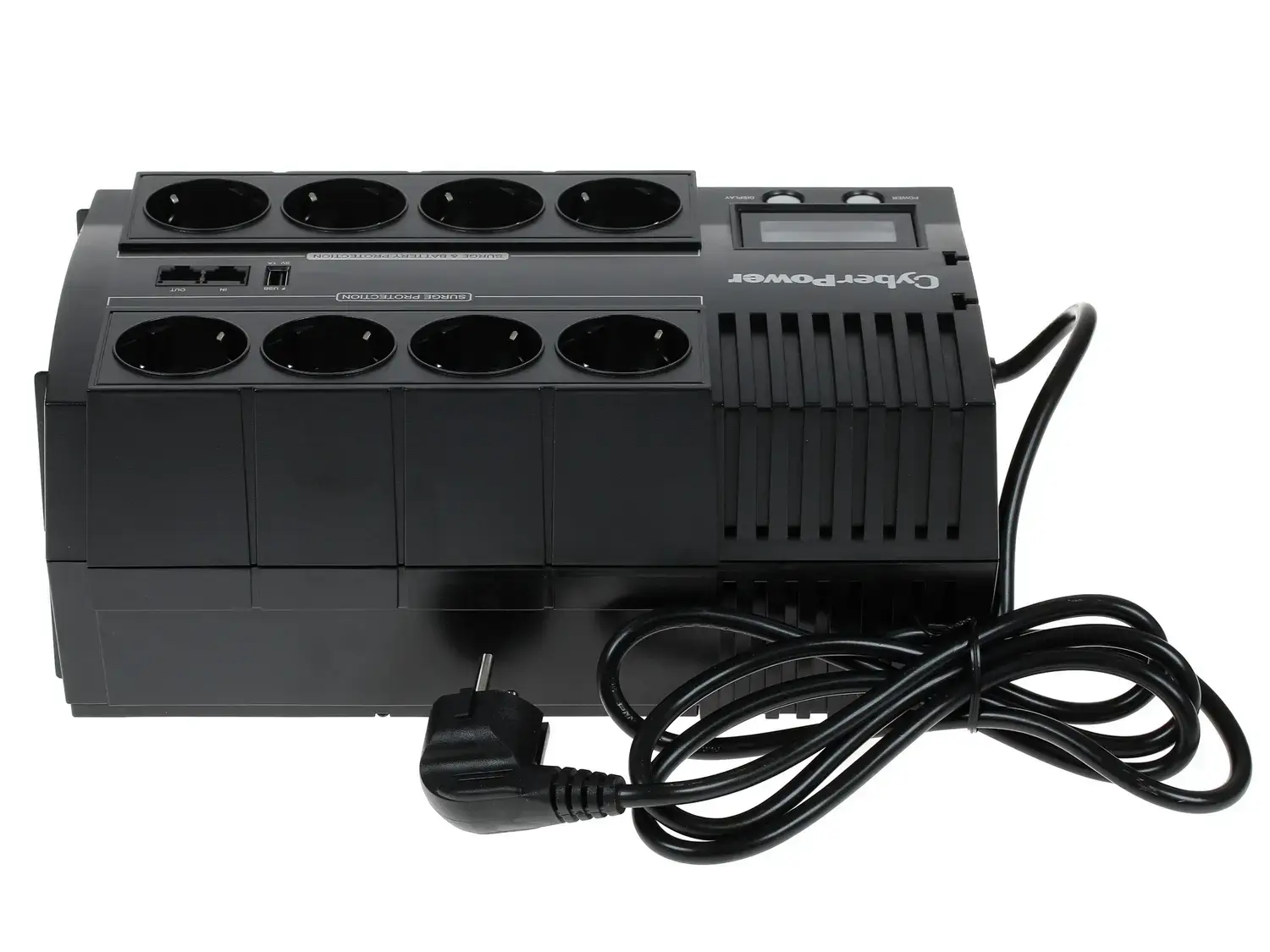 Источник бесперебойного питания/ UPS Line-Interactive CyberPower BR1000ELCD 1000VA/600W USB/RJ11/45/charger A/С (4+4 EURO)