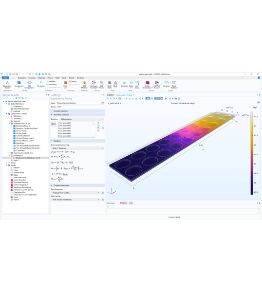 Модуль «Топливные ячейки и электролизеры» для программы COMSOL Multiphysics®