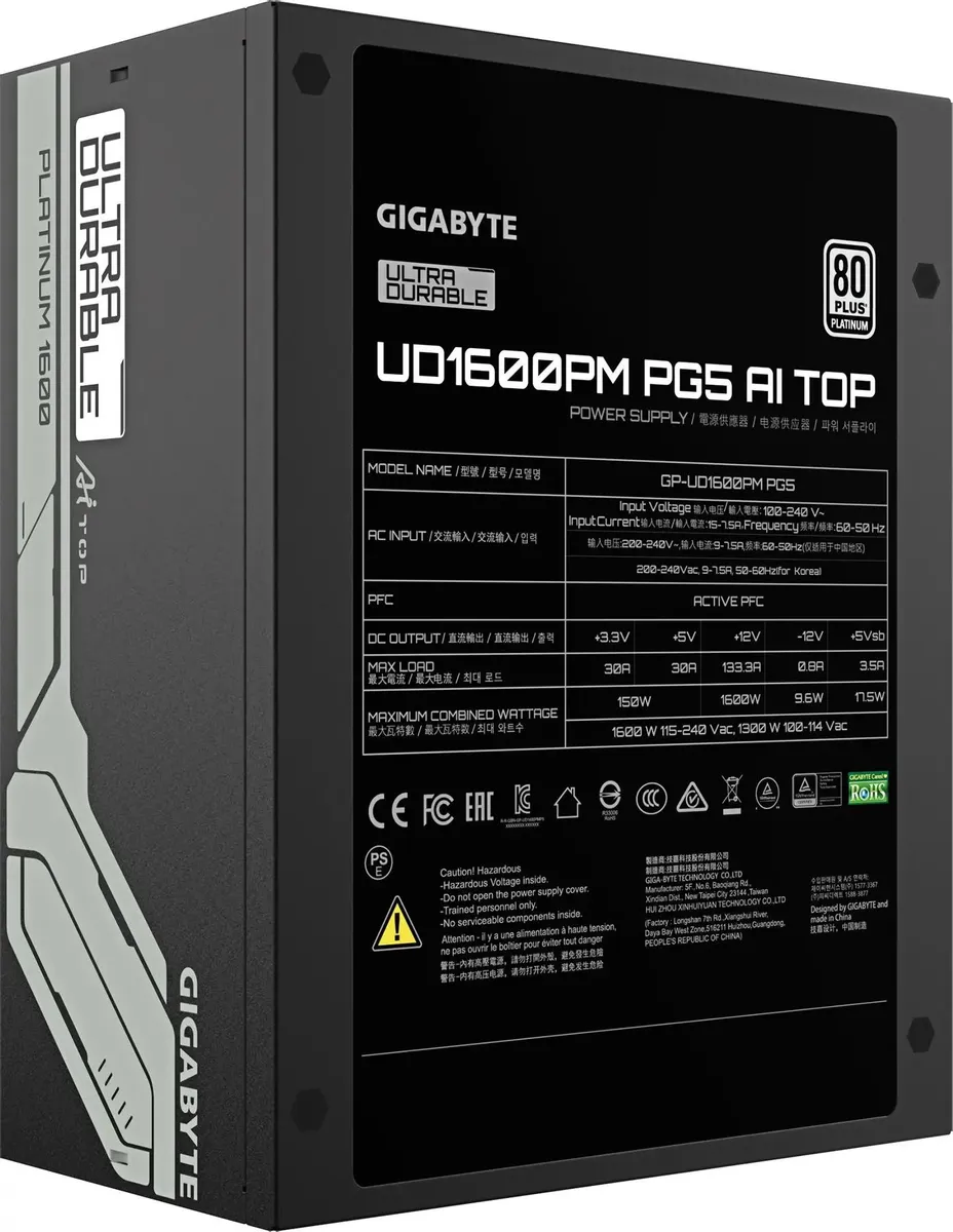 Блок питания Gigabyte UD1600PM PG5 AI TOP