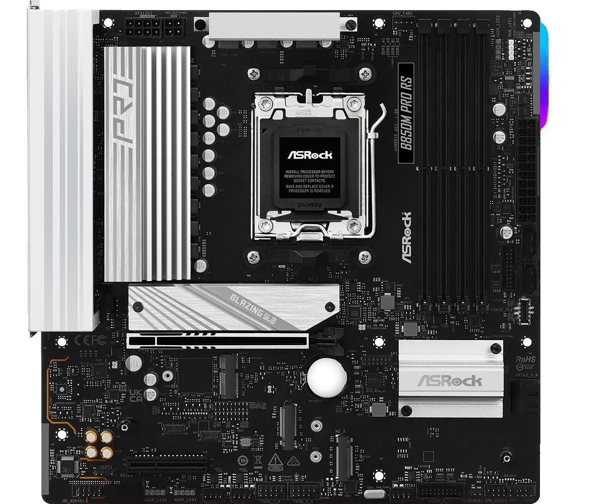 Материнская плата ASRock AM5 AMD B850 B850M PRO RS