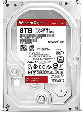 Жесткий диск  Western Digital Red PRO for NAS 3.5 FFBX 8TB 7.2K SATA3