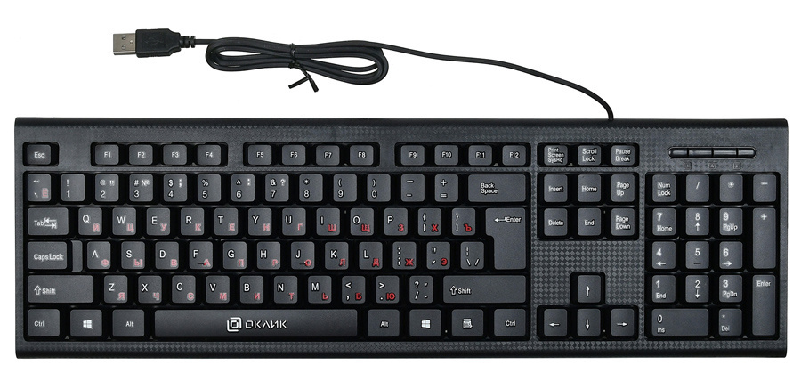 Клавиатура Oklick KeyBoard 120M 1083044, цвет черный