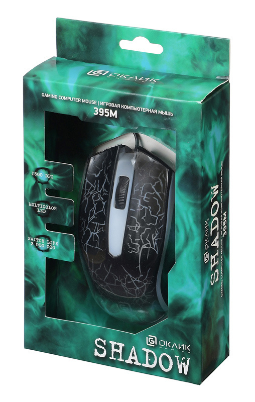 Мышь Oklick Мышь 395M SHADOW 1102286, дизайнерский рисунок