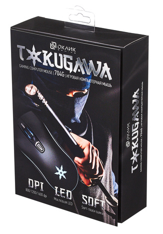 Мышь Oklick USB 704G TOKUGAWA 1196423, цвет черный