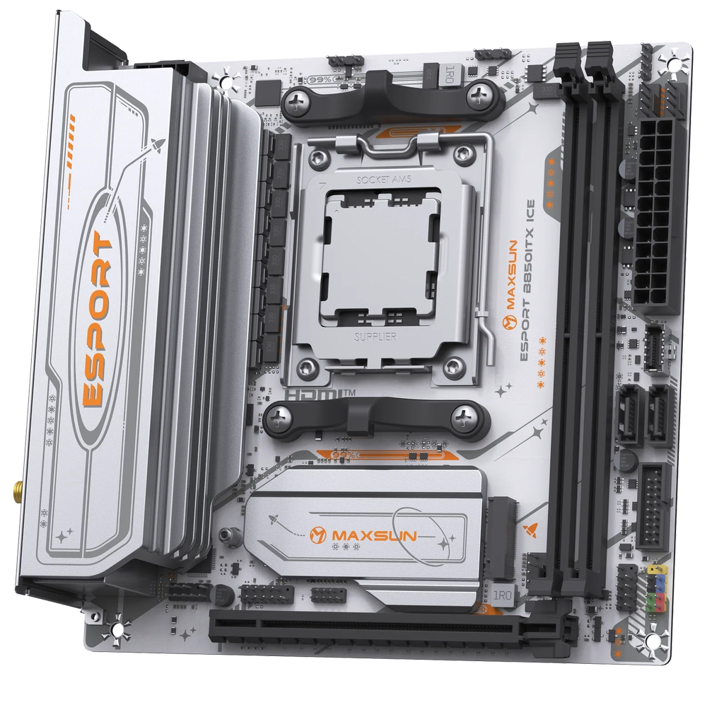 Материнская плата Maxsun AM5 AMD B850 eSport B850ITX WIFI ICE