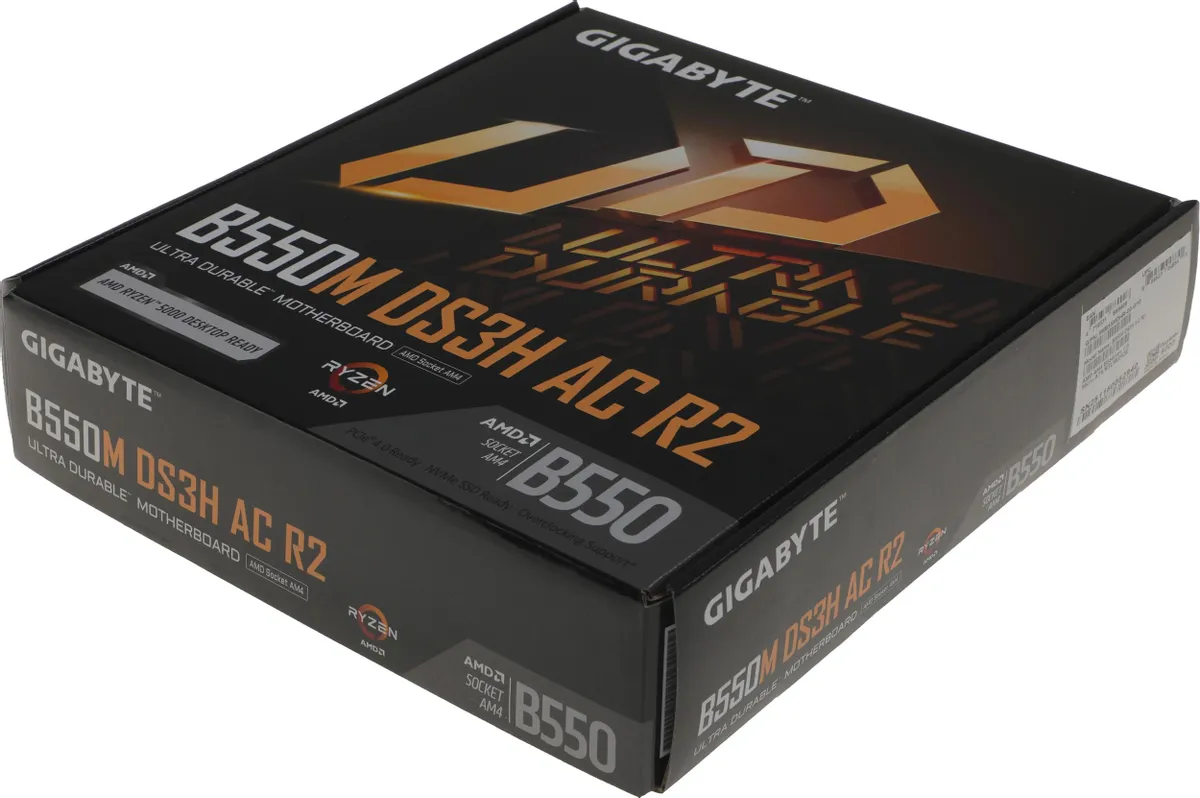 Материнская плата Gigabyte AM4 AMD B550 B550M DS3H AC R2