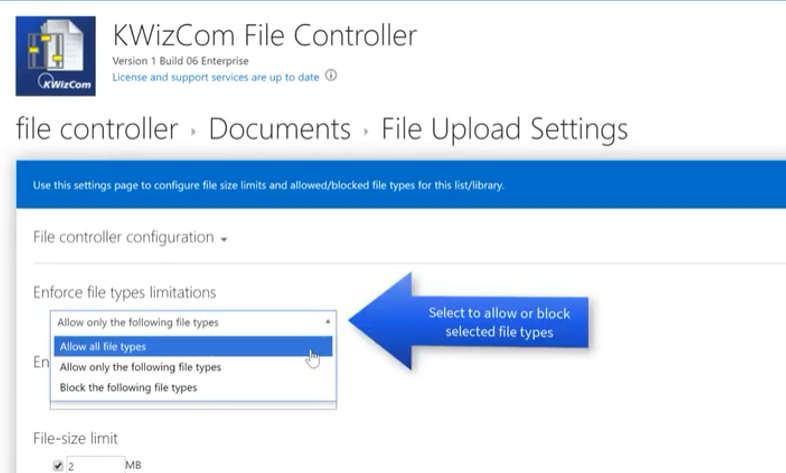 KWizCom File Controller App