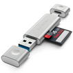 

Кардридер Satechi Aluminum Type-C USB 3.0 and Micro/SD. Интерфейсы USB 3.0 и Type-C. Цвет серебряный. Satechi Aluminum