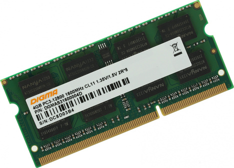 Оперативная память DIGMA DDR3  4Gb, DGMAS31600004D, RTL