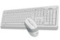 Клавиатура+мышь A4tech Клавиатура + мышь Fstyler FG1010 FG1010 WHITE, цвет белый