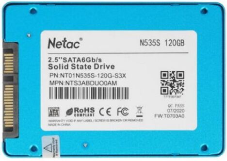 Внутренний твердотельный накопитель Netac SATA III 120GB