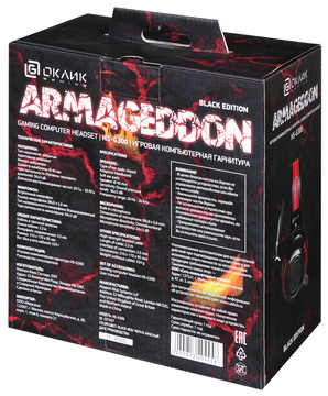 Наушники Oklick HS-G300 ARMAGEDDON, цвет красный/черный