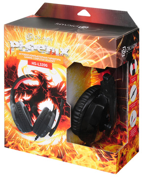 Наушники Oklick HS-L320G Phoenix, цвет красный/черный