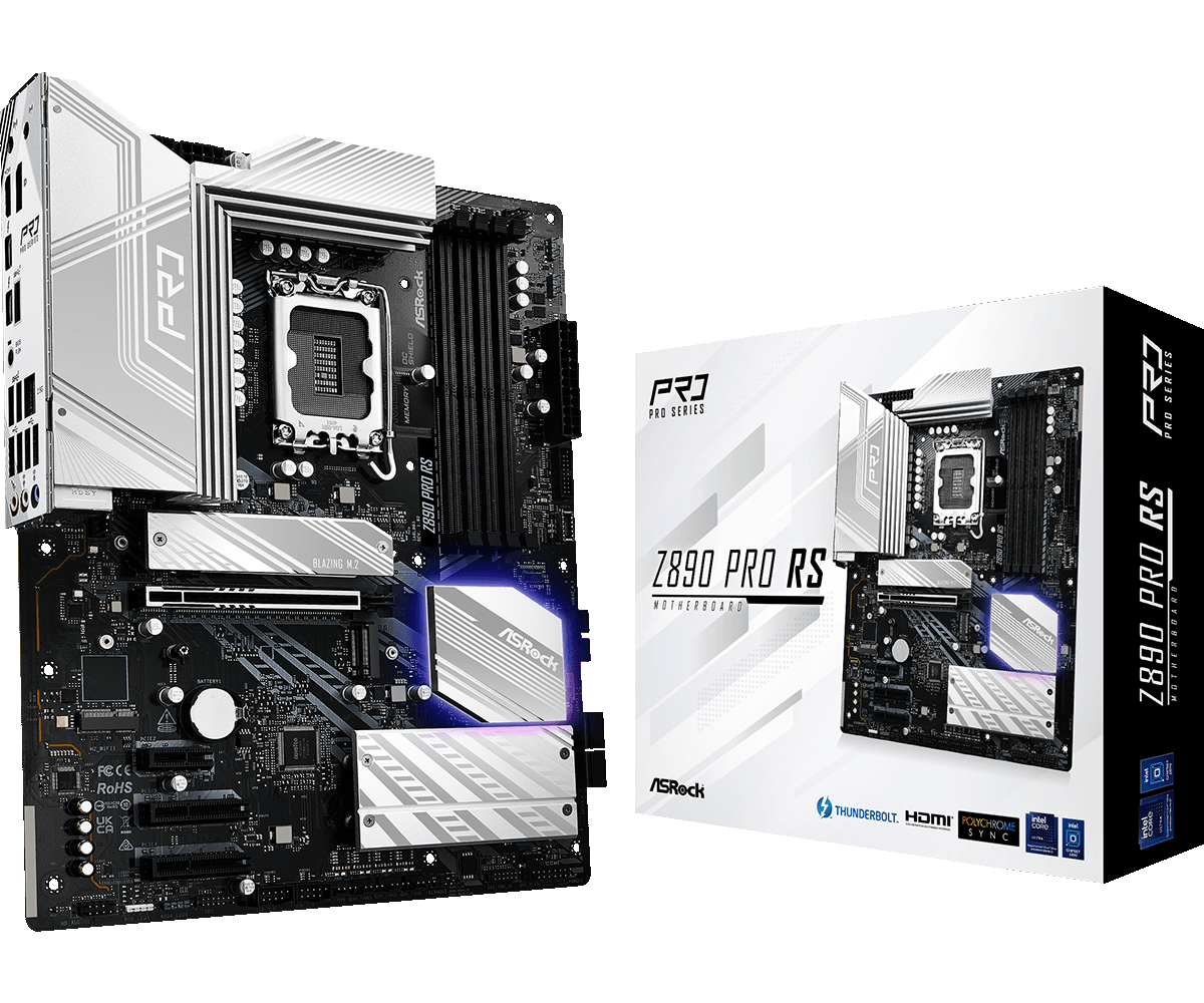 Материнская плата ASRock LGA 1851 Intel Z890 Z890 PRO RS