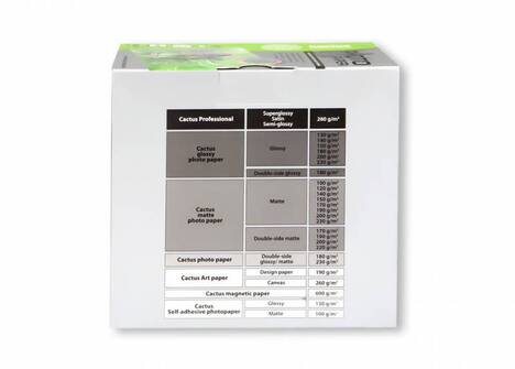 Бумага белый Cactus 10x15/230г/м2/500л./белый глянцевое, CS-GA6230500