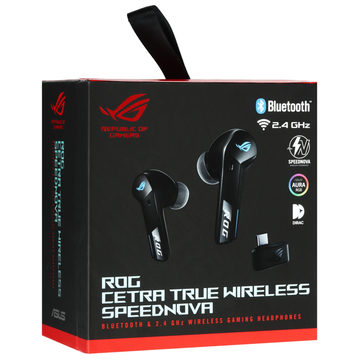 Bluetooth-гарнитура ASUS R55ES ROG Cetra True Wireless SpeedNova, цвет черный