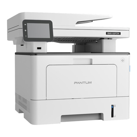 Pantum BM5100FDN, P/C/S/F, Mono laser, А4, 40 ppm (max 100000 p/mon), 1.2 GHz, 1200x1200 dpi, 512 MB RAM, Duplex, DADF50, paper tray 250 pages, USB, LAN, start. cartridge 3000 pages