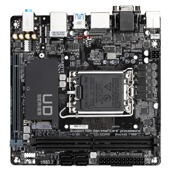 Материнская плата Gigabyte LGA 1700 Intel H610 H610I