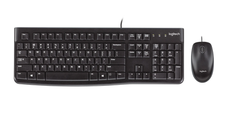 Клавиатура+мышь Logitech MK120 920-002589, цвет черный  EN keyboard